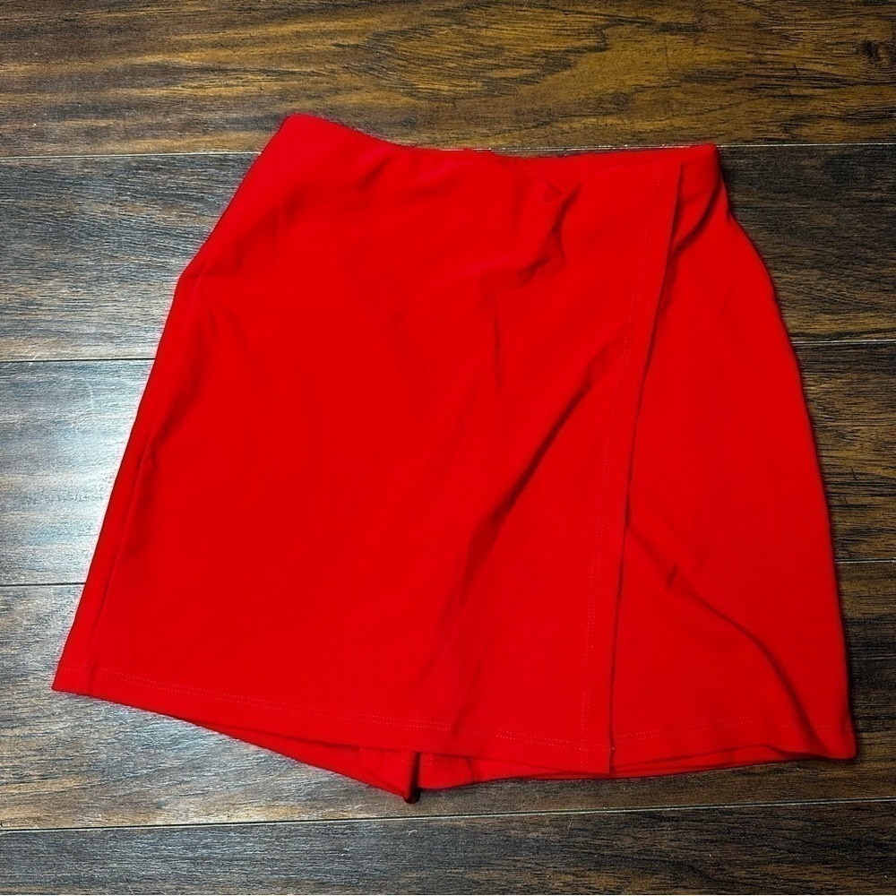 Boston Proper Red Mini Skirt